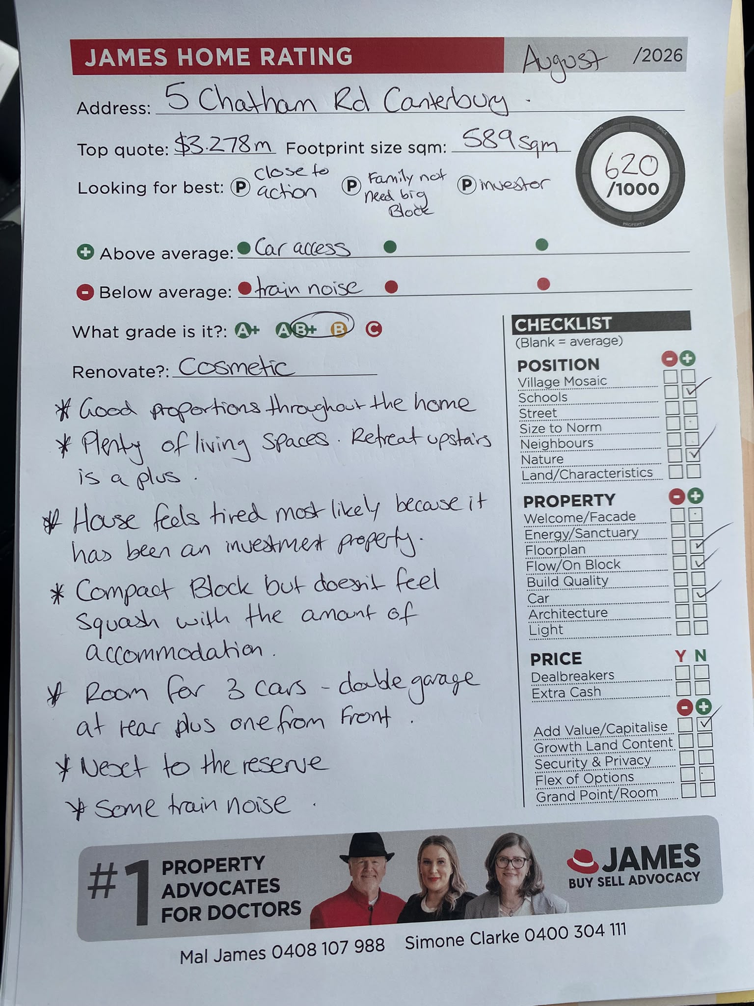 5 Chatham Road Canterbury – James Buyer Advocates